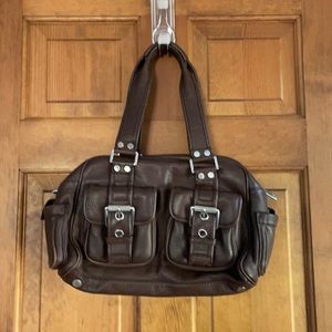 Michael Kors Brown Leather Satchel Type Handbag